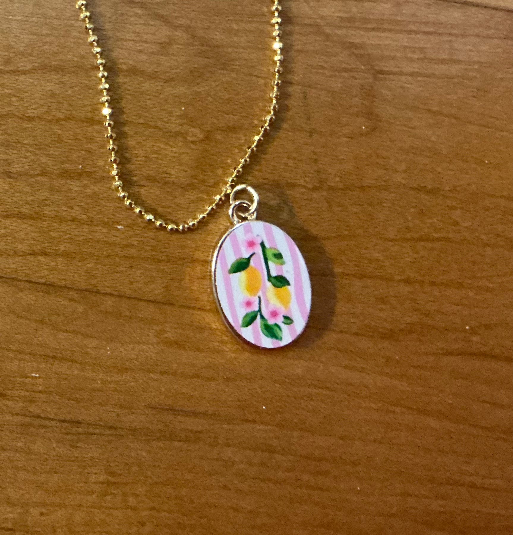 Double Sided Gold Oval Charms